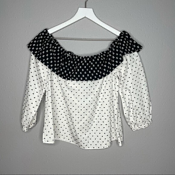 LOFT Embroidered Off The Shoulder Top - Picture 2 of 2